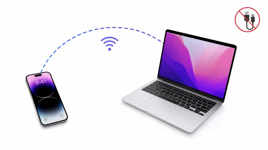 เชื่อมต่อ iPhone กับ Mac แบบไร้สายผ่าน WiFi ไม่ต้องใช้สาย USB